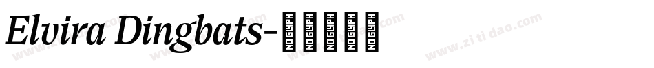 Elvira Dingbats字体转换